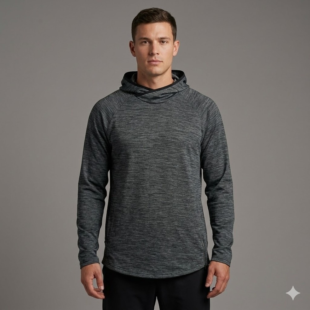 Spyder Active Space Dye Performance Hoodie Funnel Neck Men's Small Grey
